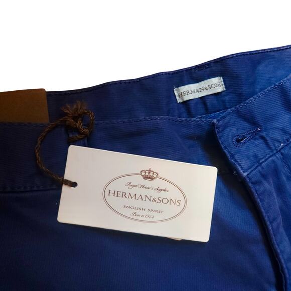 HERMAN & SONS Chino Pant Trousers Navy Italian sz 56 / US sz 40 NWT | MSRP: $187 - Picture 7 of 8